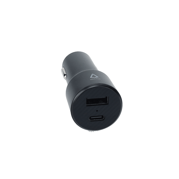 20W Dual Port Car Charger with 4ft Cable (USB-C to C)
