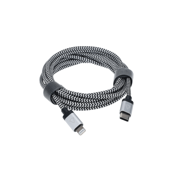 7 Ft. Braided Cable (USB-C to Lightning Cable)
