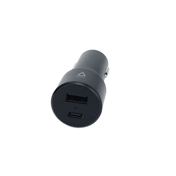 20W Dual Port Car Charger with 4ft Cable (USB-C to C)