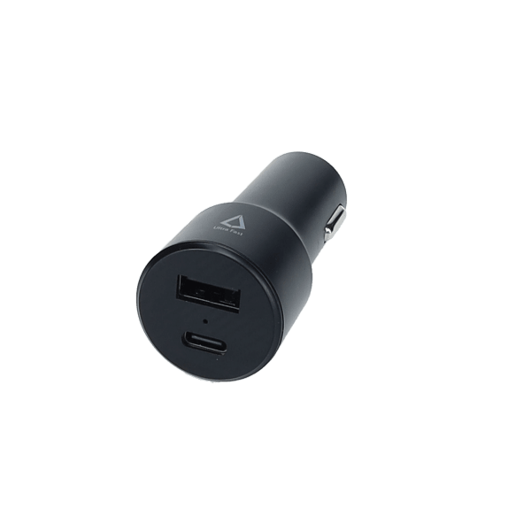 20W Dual Port Car Charger with 4ft Cable (USB-C to C)