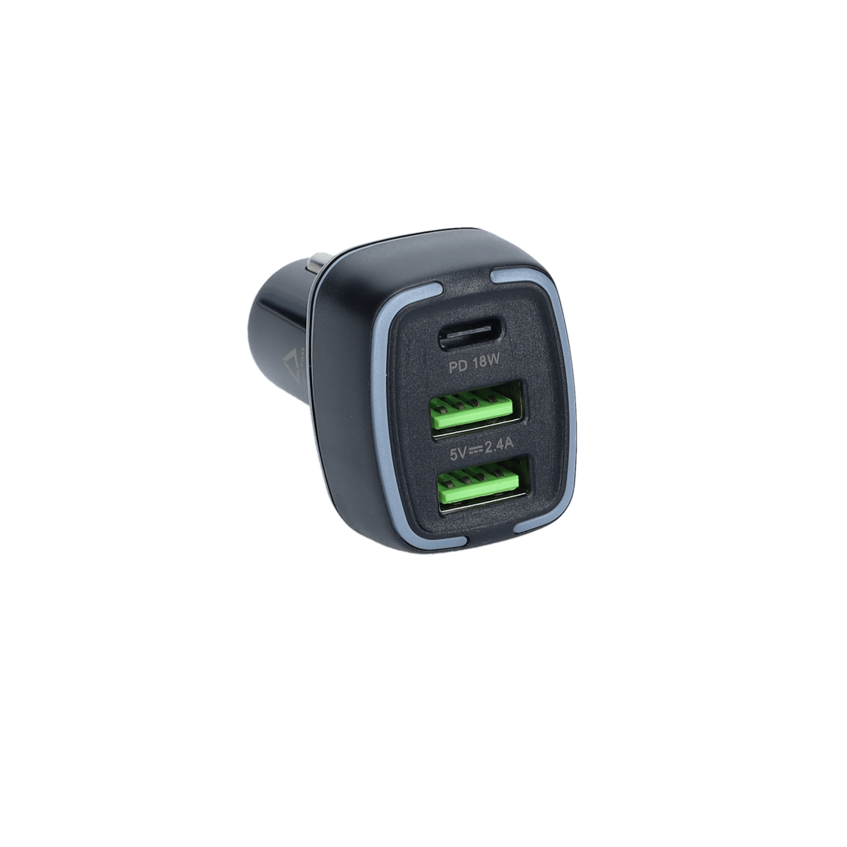 PD Car Charger with 2 extra USB-A ports (18W PD + 12W USB A)