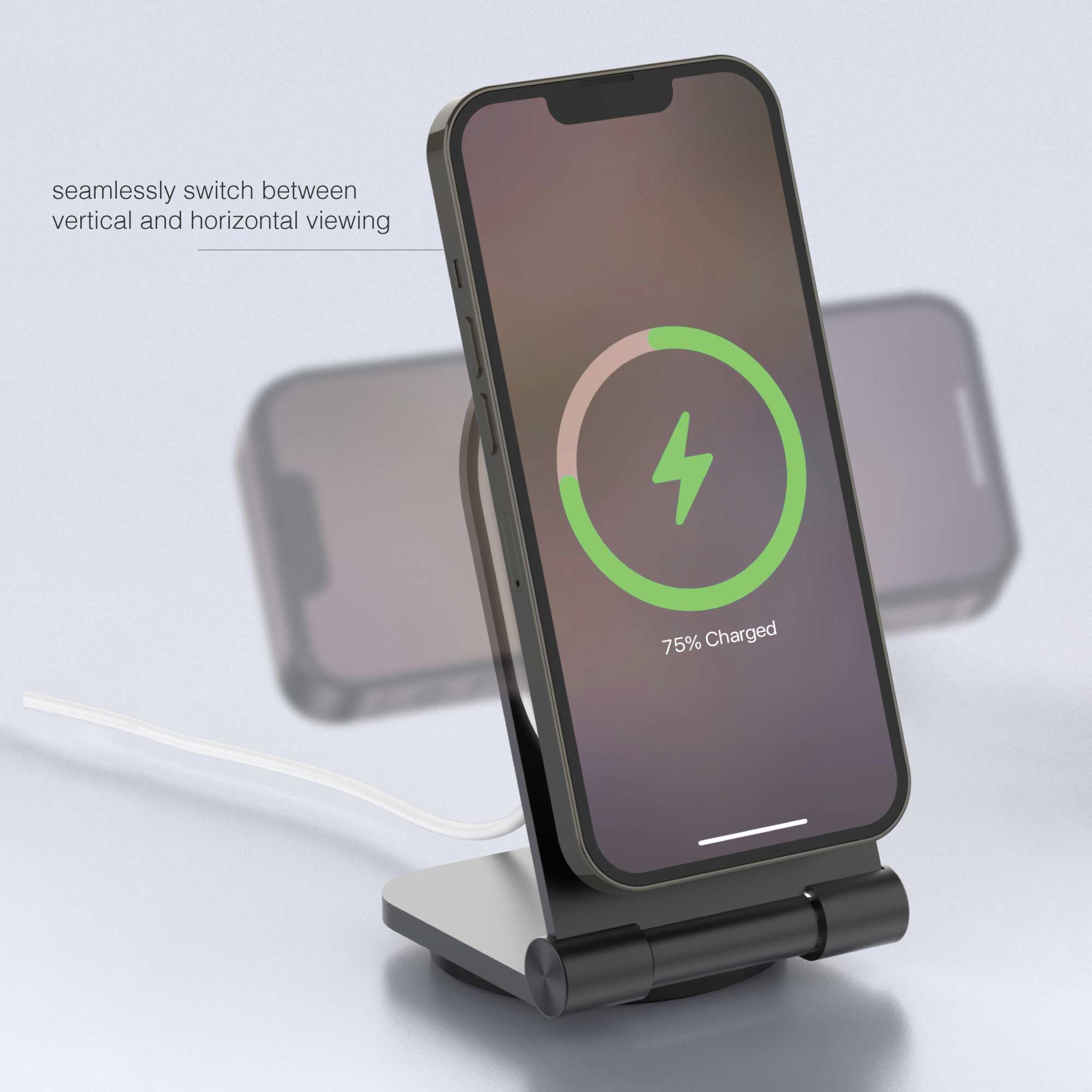 Mag Stream Stand (Midnight Black) Wireless Charger