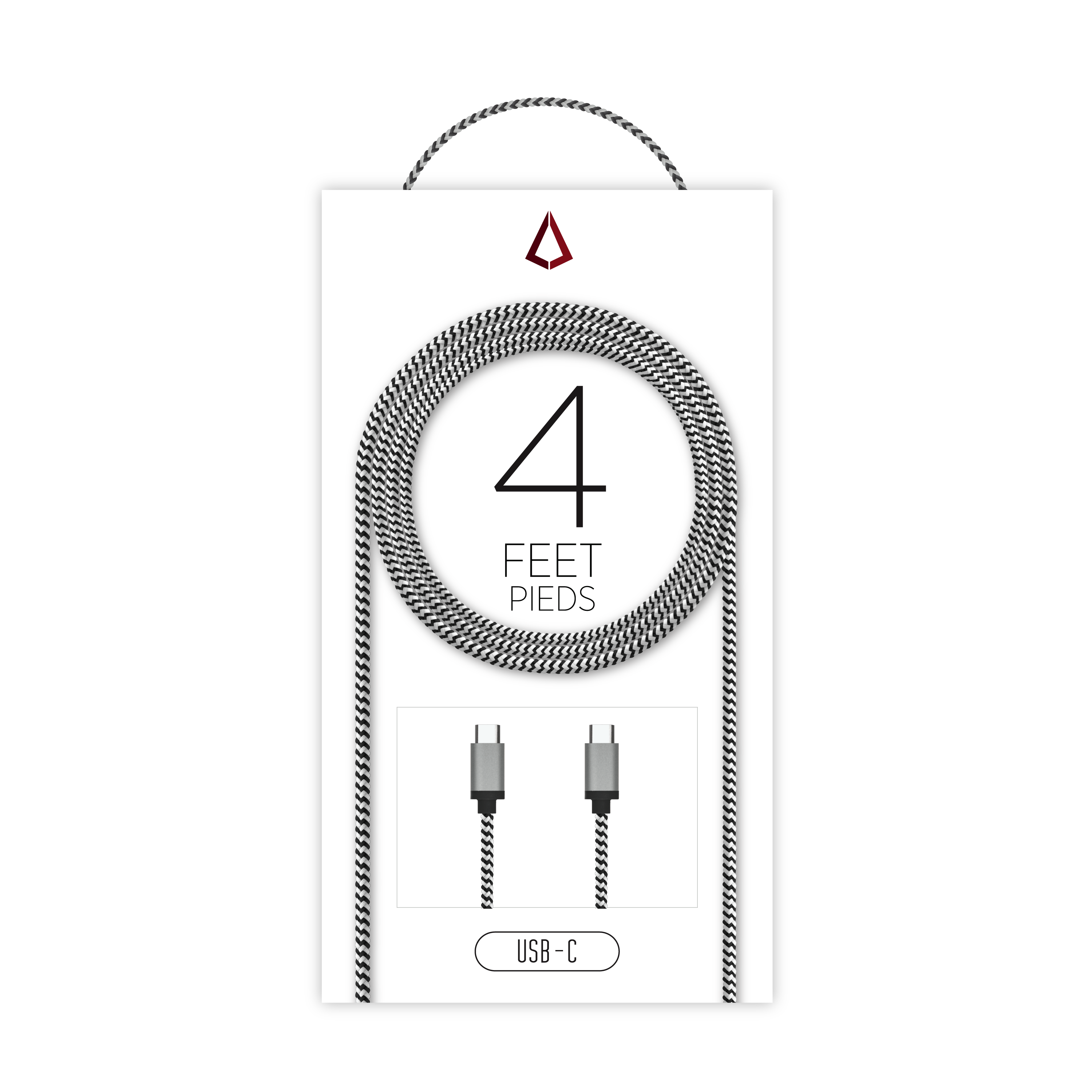 4 ft. Braided Cable (USB-C to USB-C Cable)