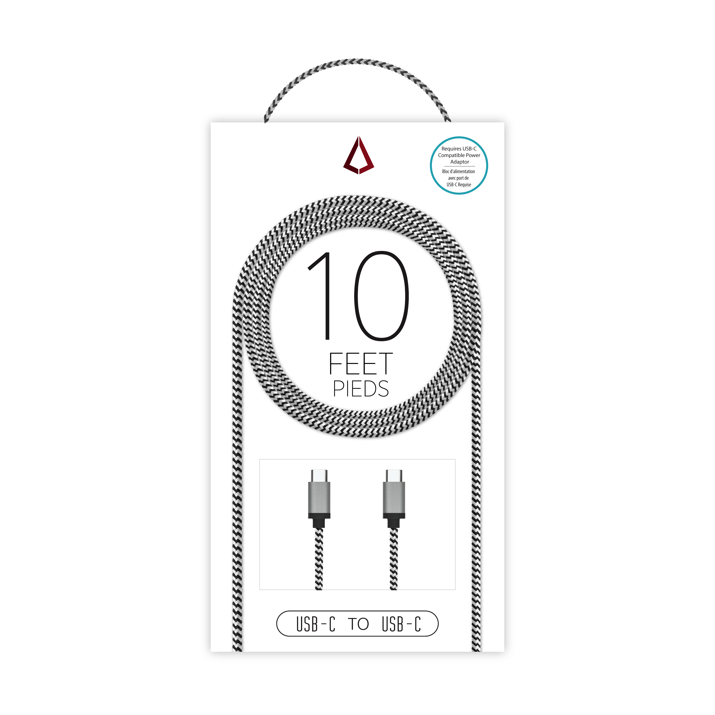 10 ft Braided Cable (USB-C to USB-C Cable)