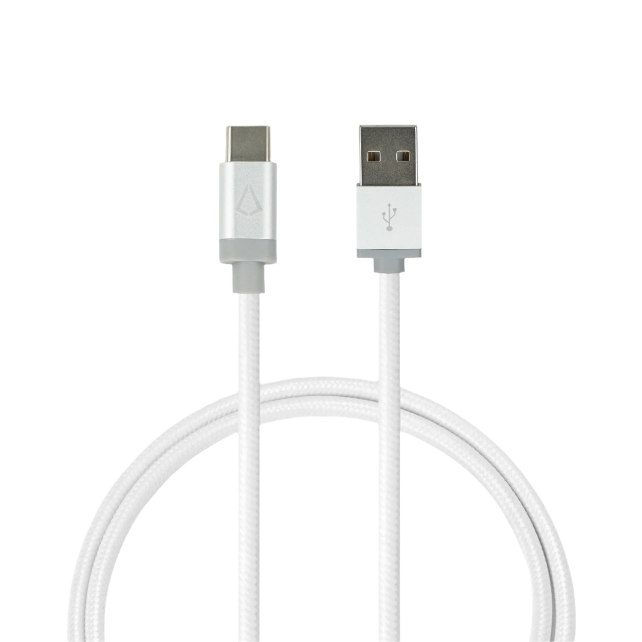 5 Ft. Braided White Cable (USB-A to USB-C)