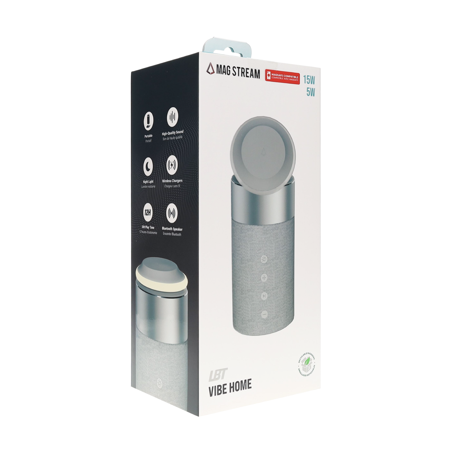 Vibe Home 3-in-1 Magnetic Charging Bluetooth Speaker