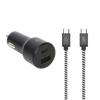 20W Dual Port Car Charger with 4ft Cable (USB-C to C)