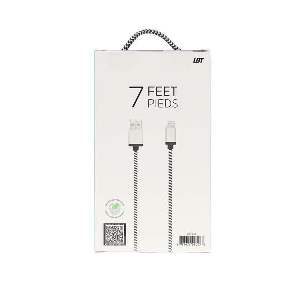 7 ft Braided Cable (USB-A to Lightning Cable)
