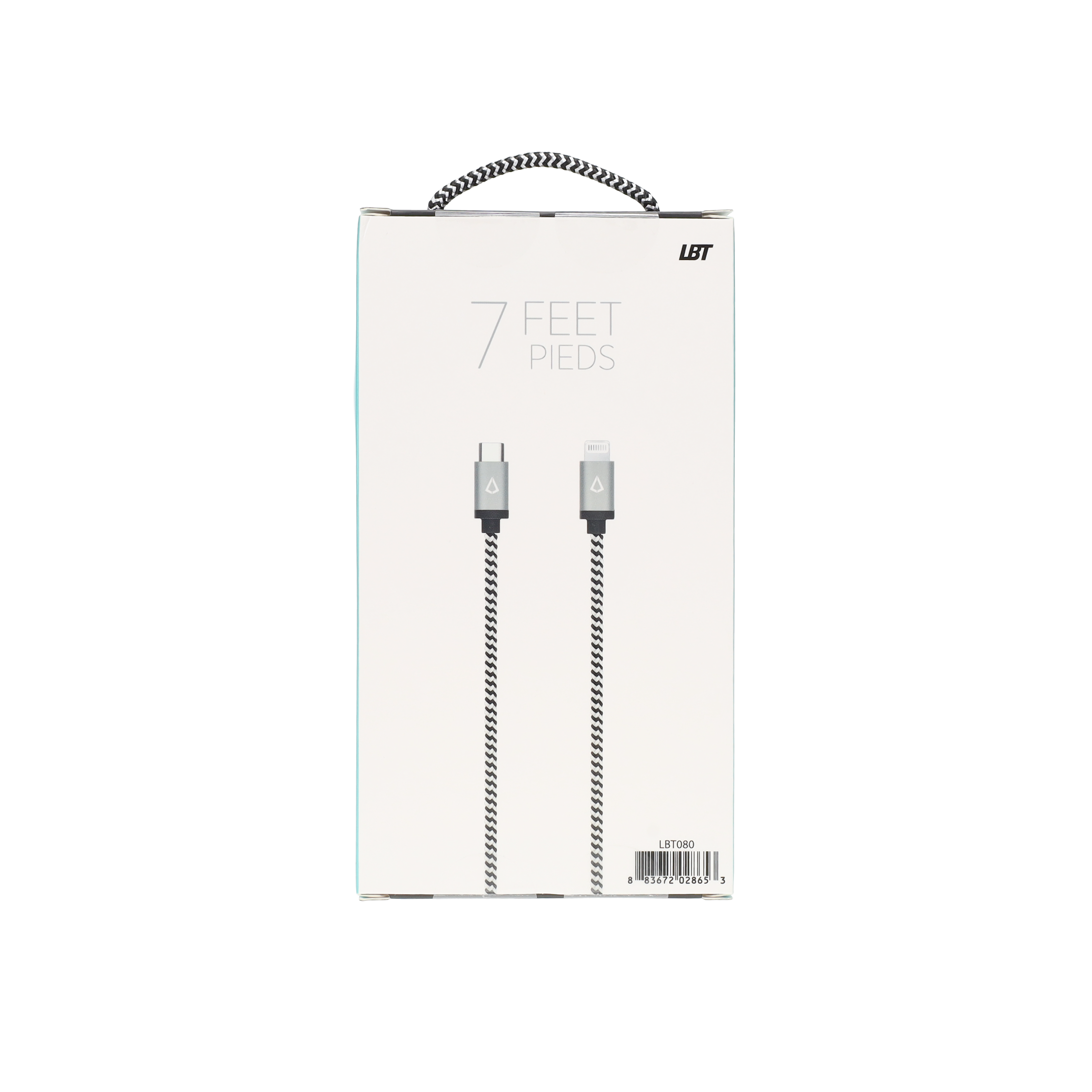 7 ft. Braided Cable (USB-C to Lightning Cable)