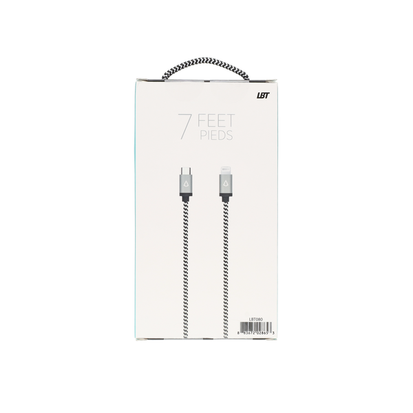 7 ft. Braided Cable (USB-C to Lightning Cable)