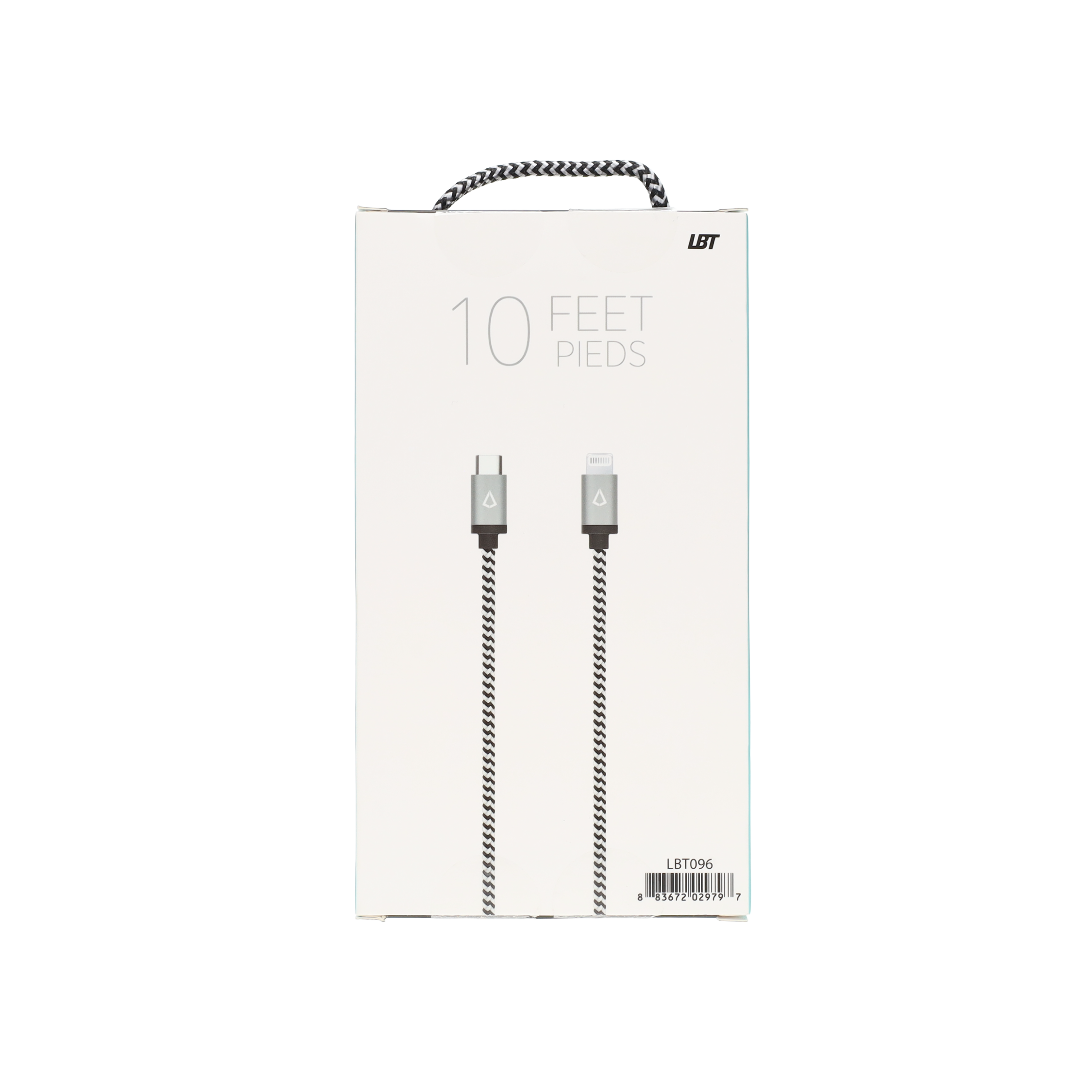 10 ft Braided Cable (USB-C to Lightning Cable)