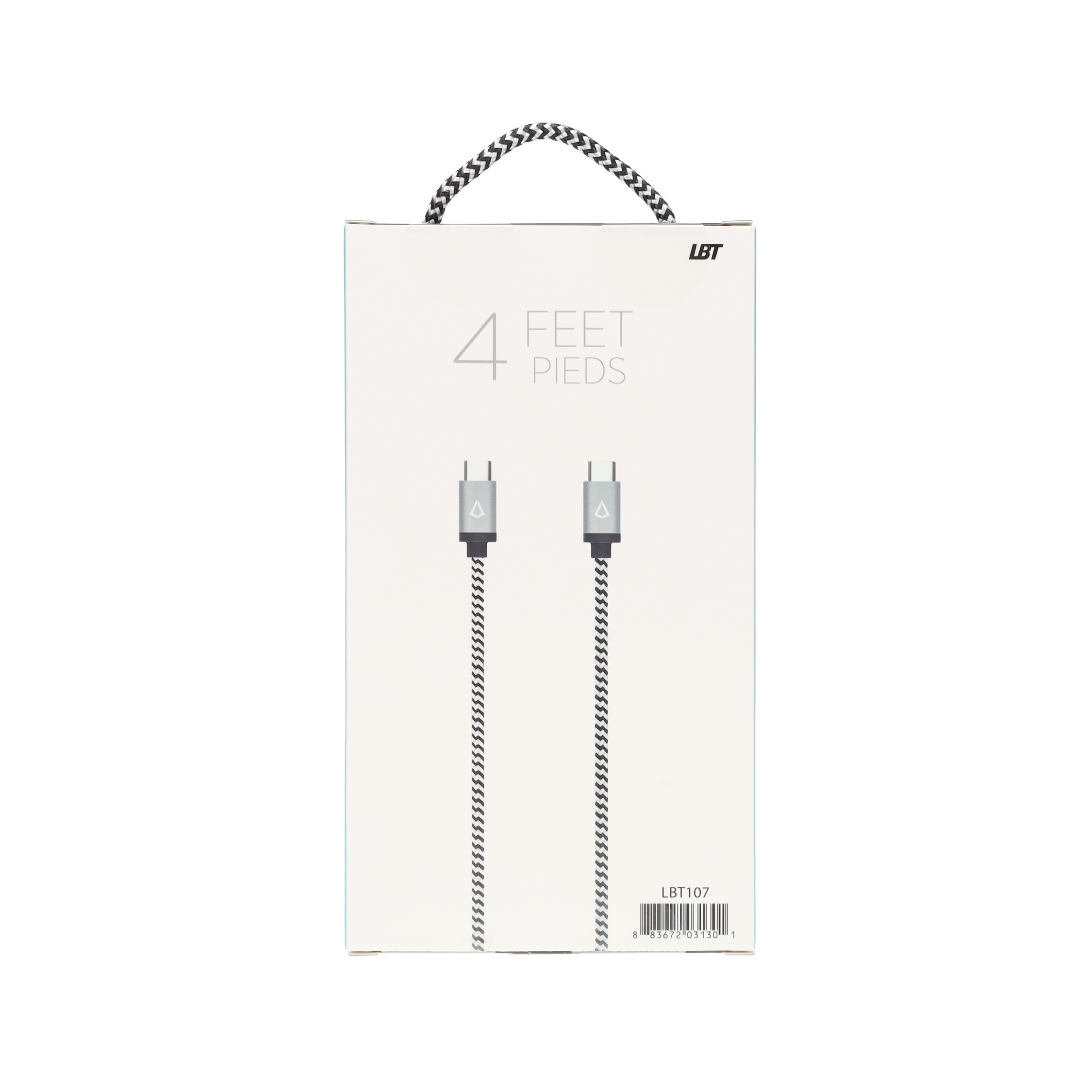 4 ft Braided Cable (USB-C to USB-C Cable)