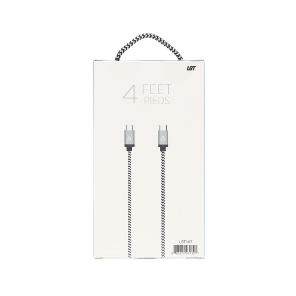 4 ft Braided Cable (USB-C to USB-C Cable)