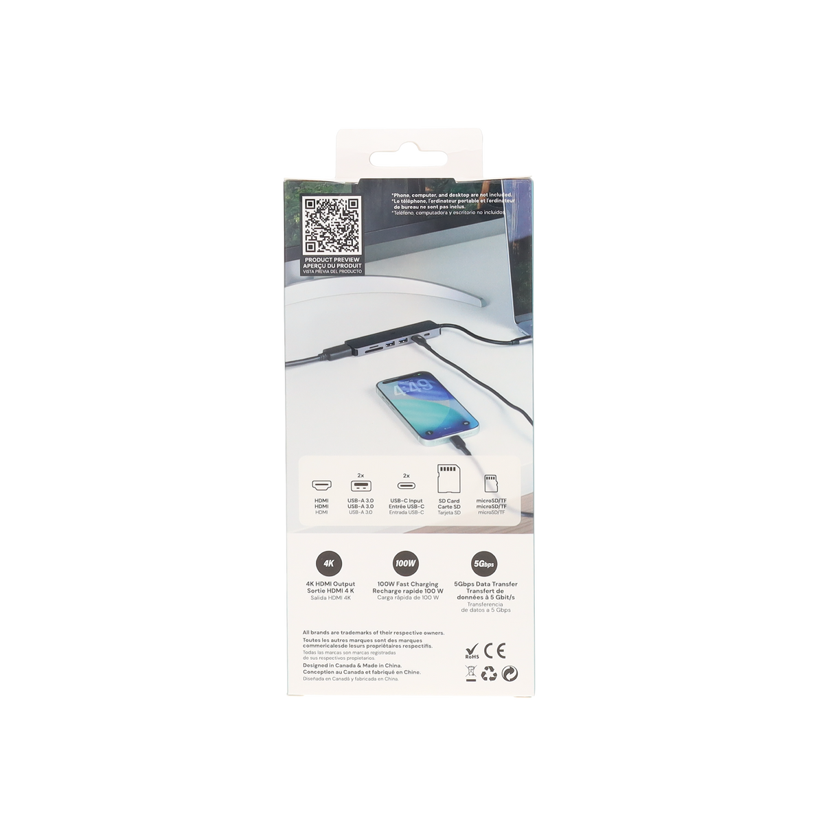 7-in-1 USB-C Hub for Phones and Laptops