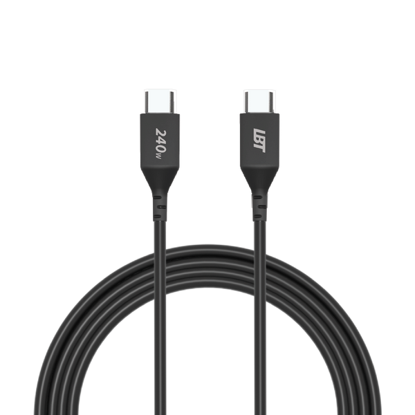 6 ft 240W Premium Black Cable (USB-C to USB-C)