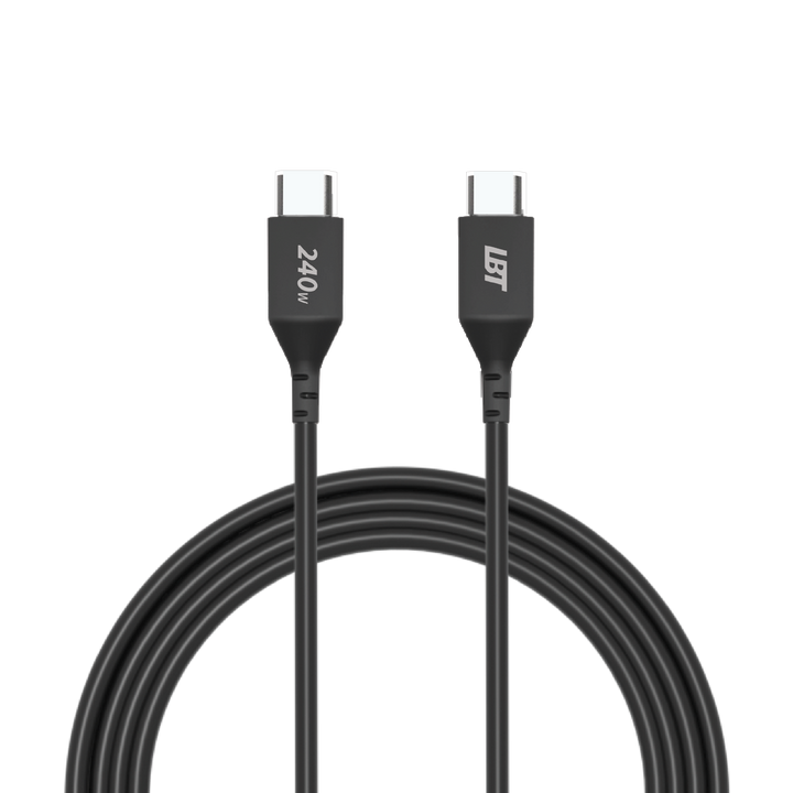 6 ft 240W Premium Black Cable (USB-C to USB-C)
