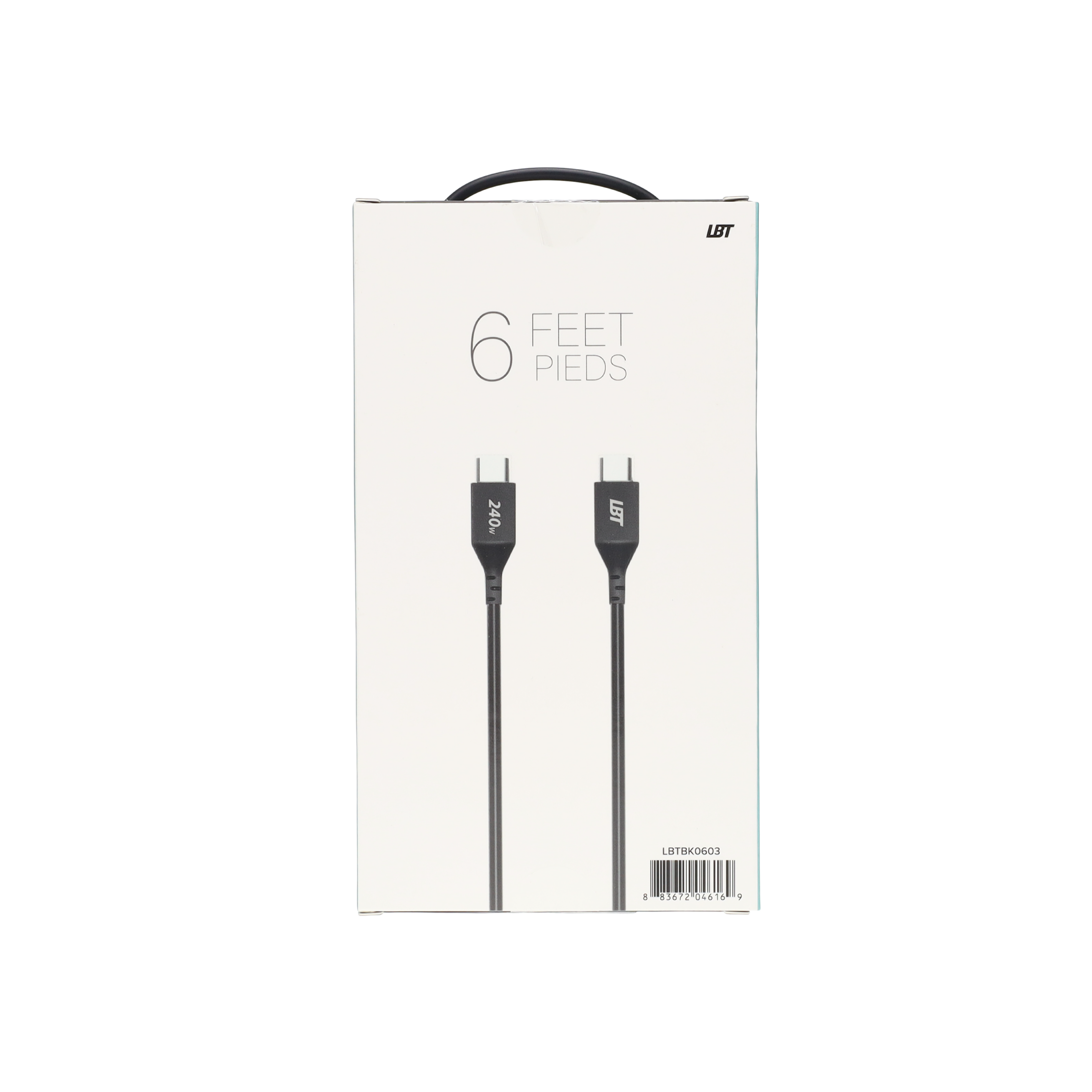 6 ft 240W Premium Black Cable (USB-C to USB-C)