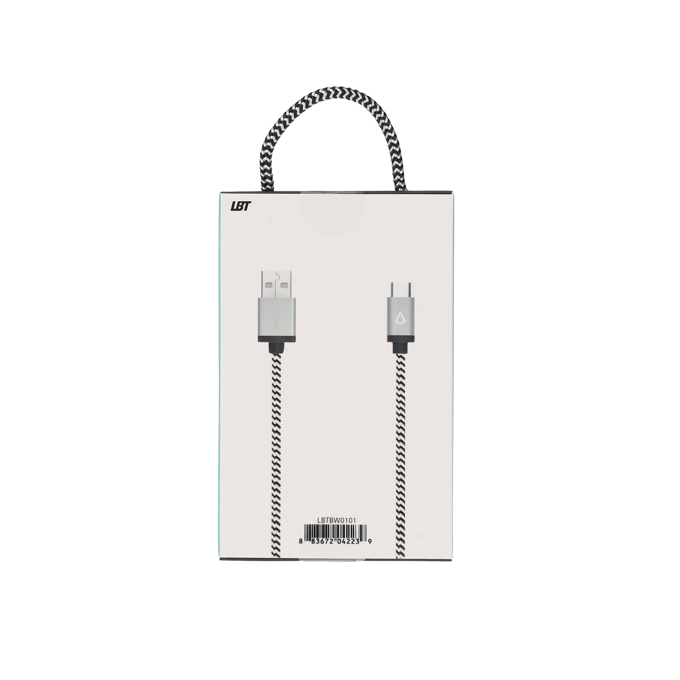 1 ft Braided Cable (USB-A to USB-C Cable)