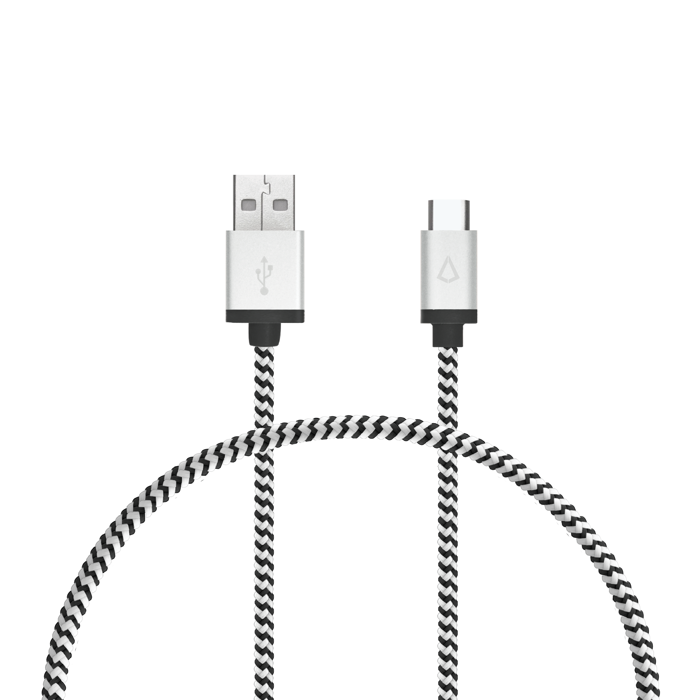 1 ft Braided Cable (USB-A to USB-C Cable)