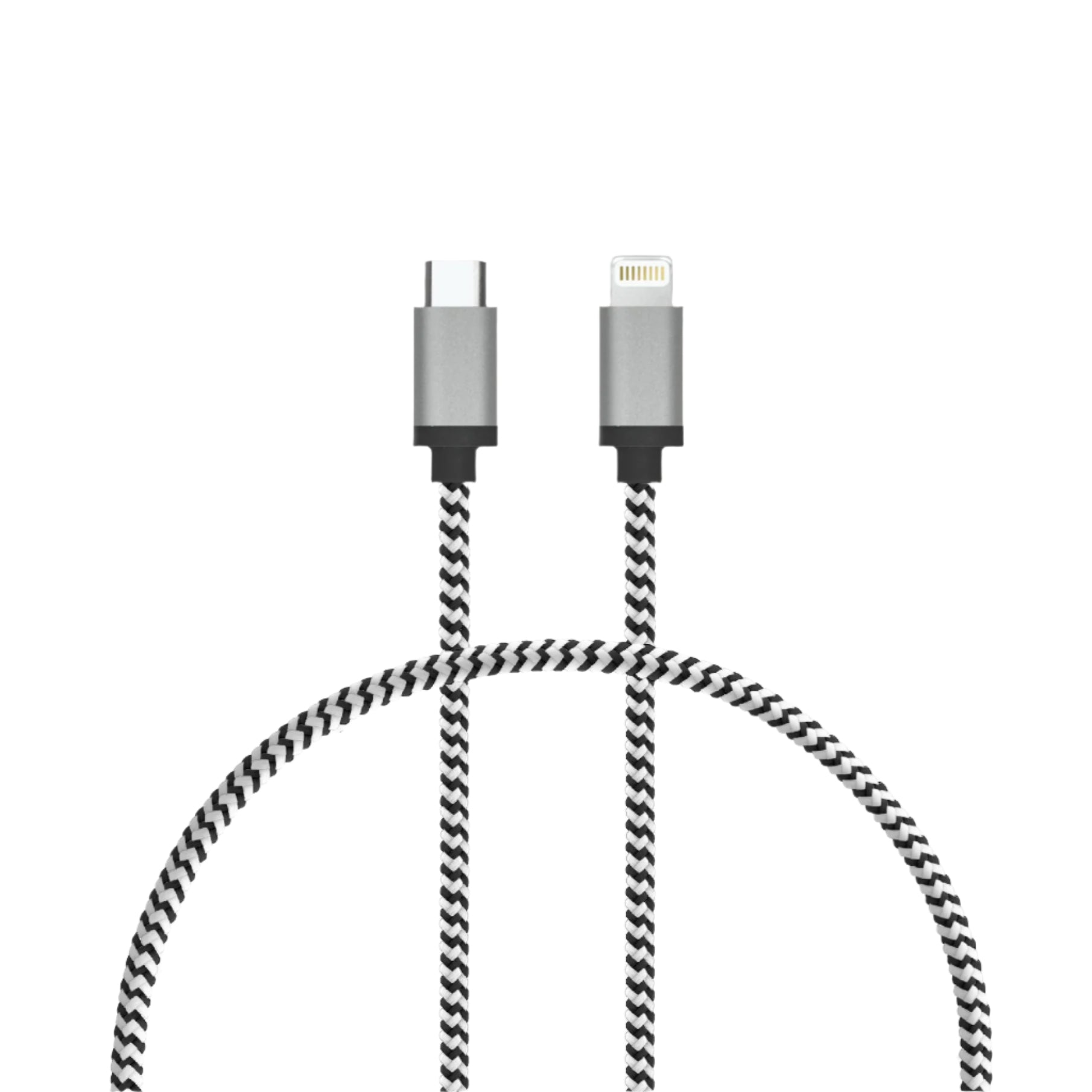 1 Ft. Braided Cable (USB-C to Lightning Cable)