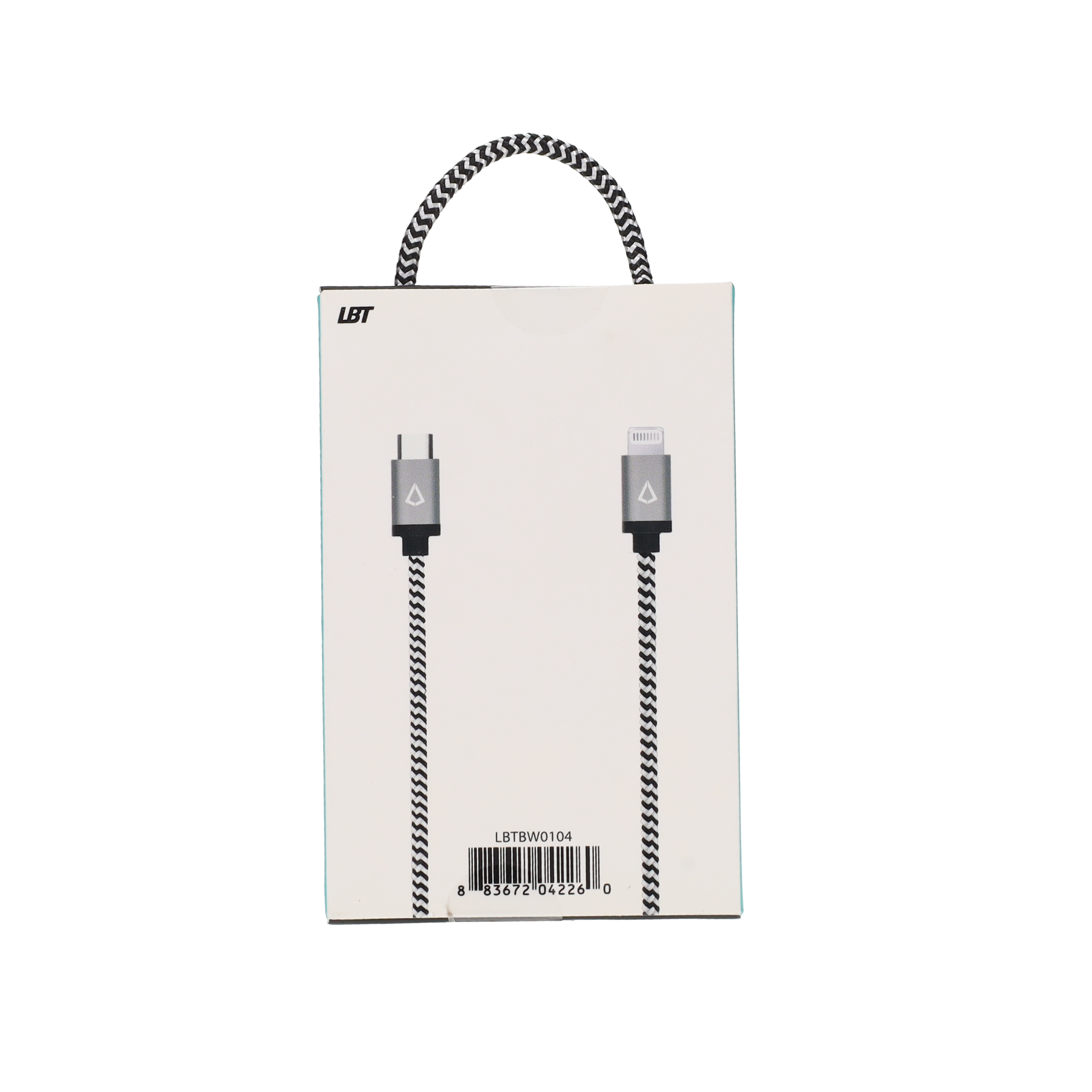 1 ft Braided Cable (USB-C to Lightning Cable)