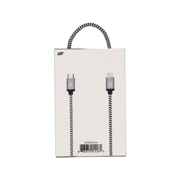 1 ft Braided Cable (USB-C to Lightning Cable)