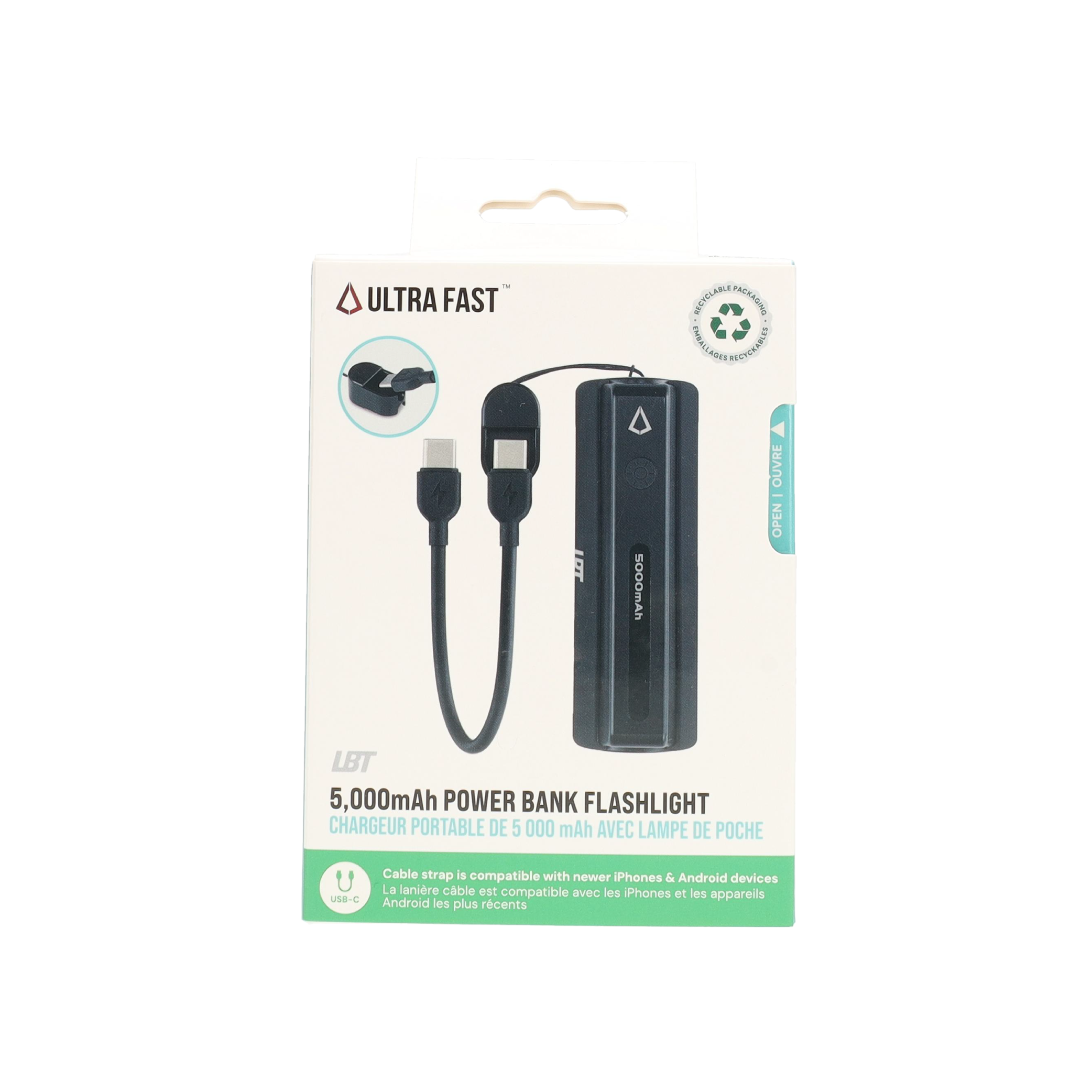 10W Power Bank Flashlight (5,000mAh)