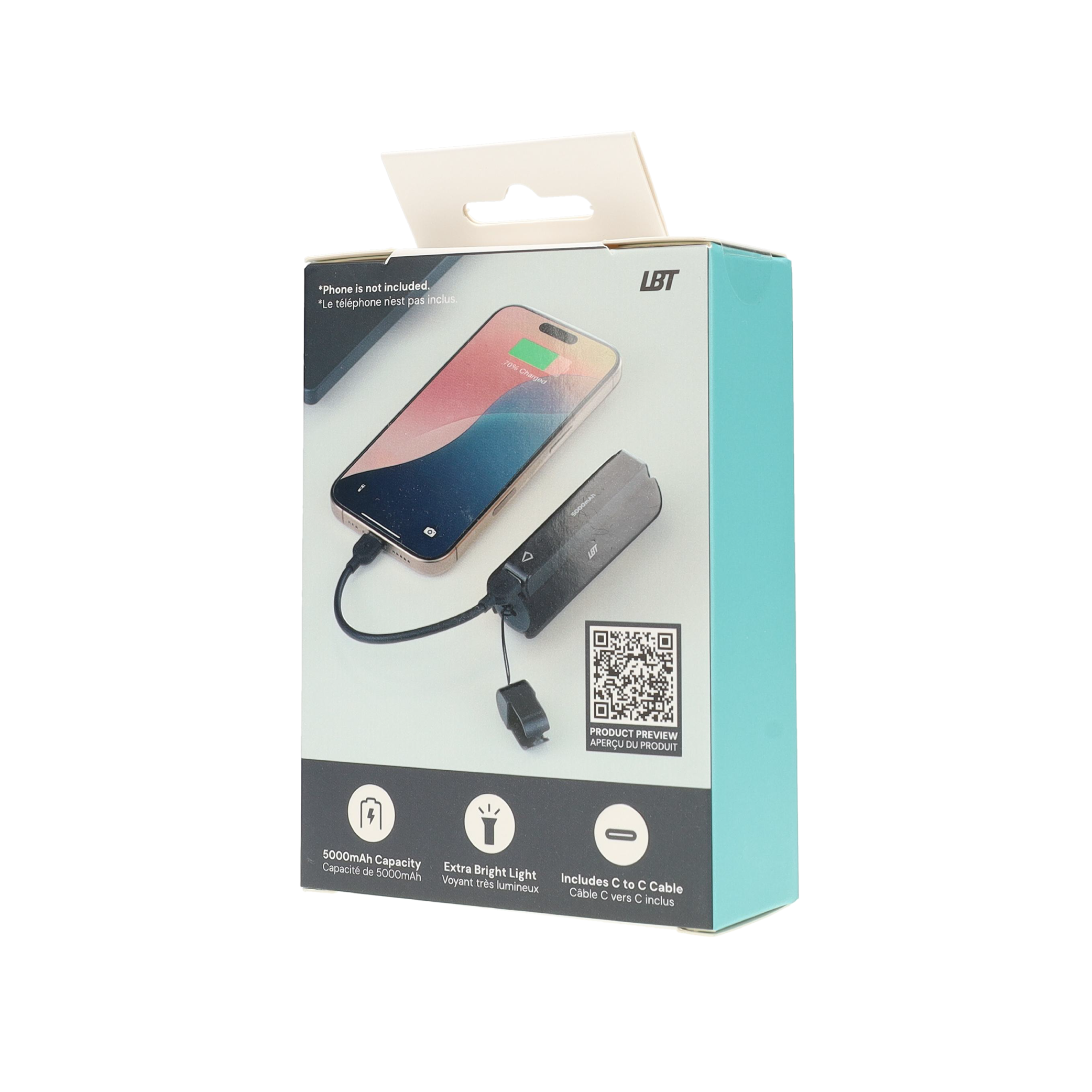 10W Power Bank Flashlight (5,000mAh)