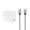 20W PD Wall Charger with 5 Ft Braided Cable (USB-C to USB-C)