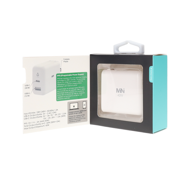 42W Dual-Port GaN PD Wall Charger (MiNi)