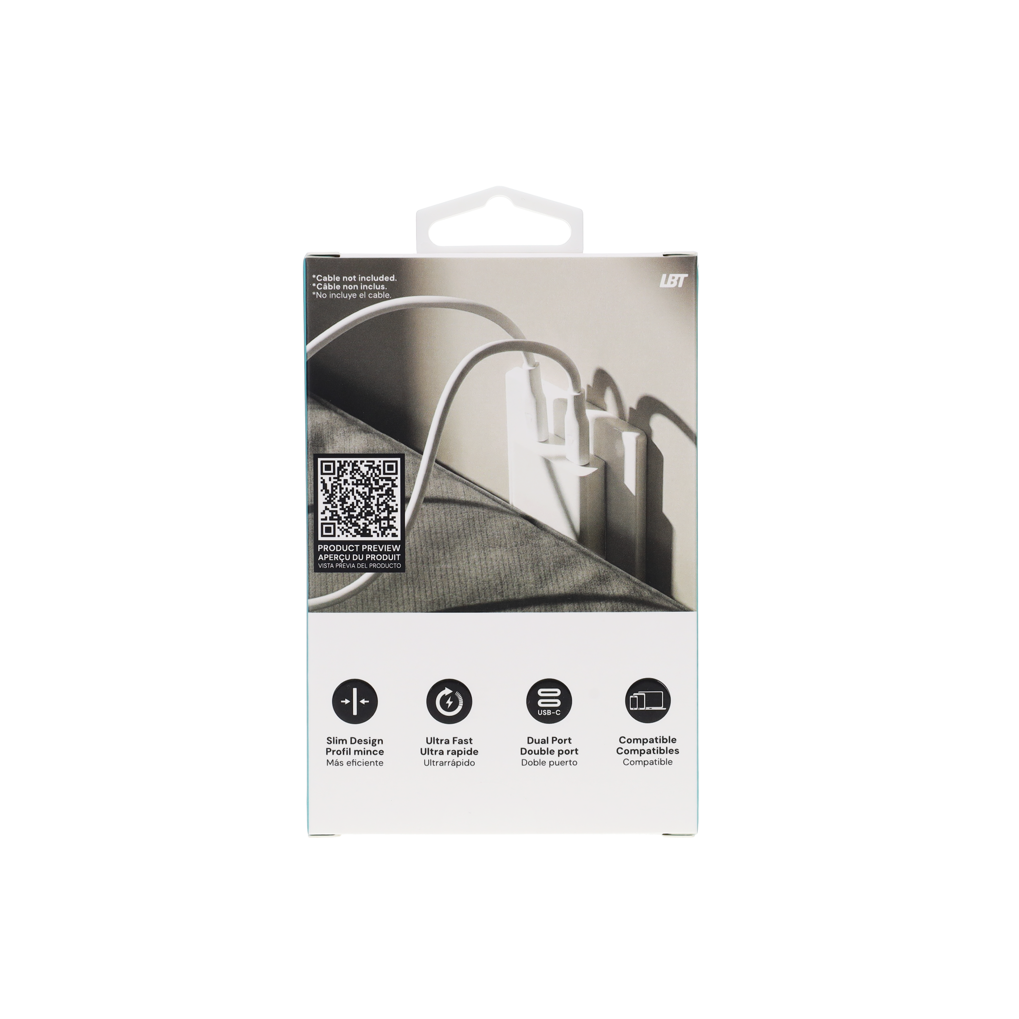 65W Dual Port Slim MiNi Wall Charger