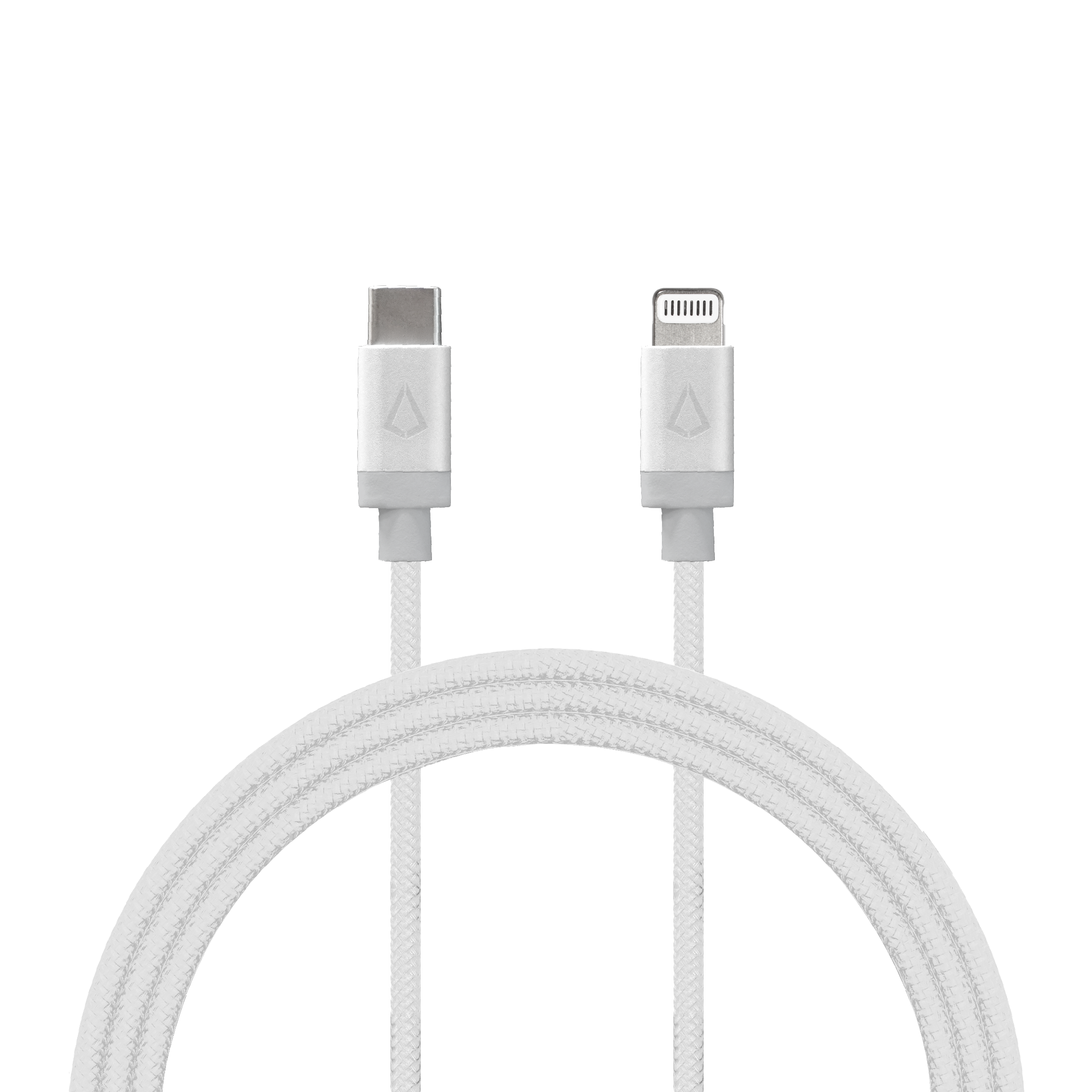 5 ft Braided White Cable (USB-C to Lightning)