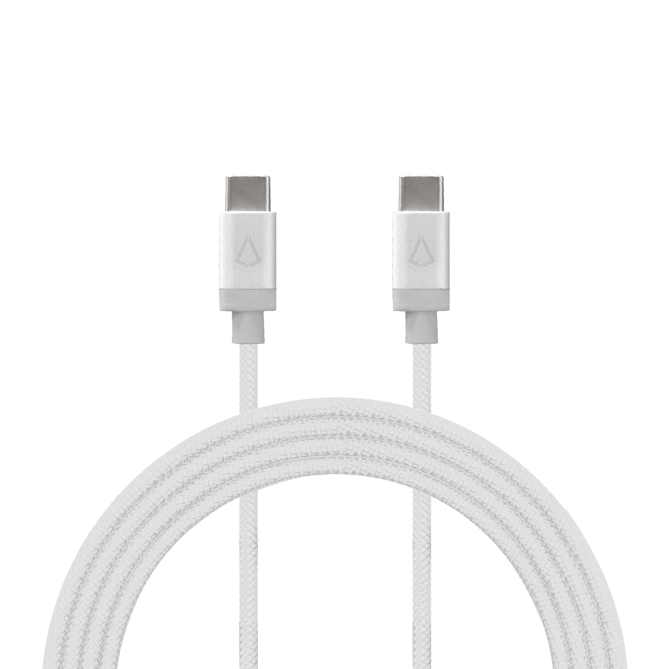 10 ft Braided White Cable (USB-C to USB-C)