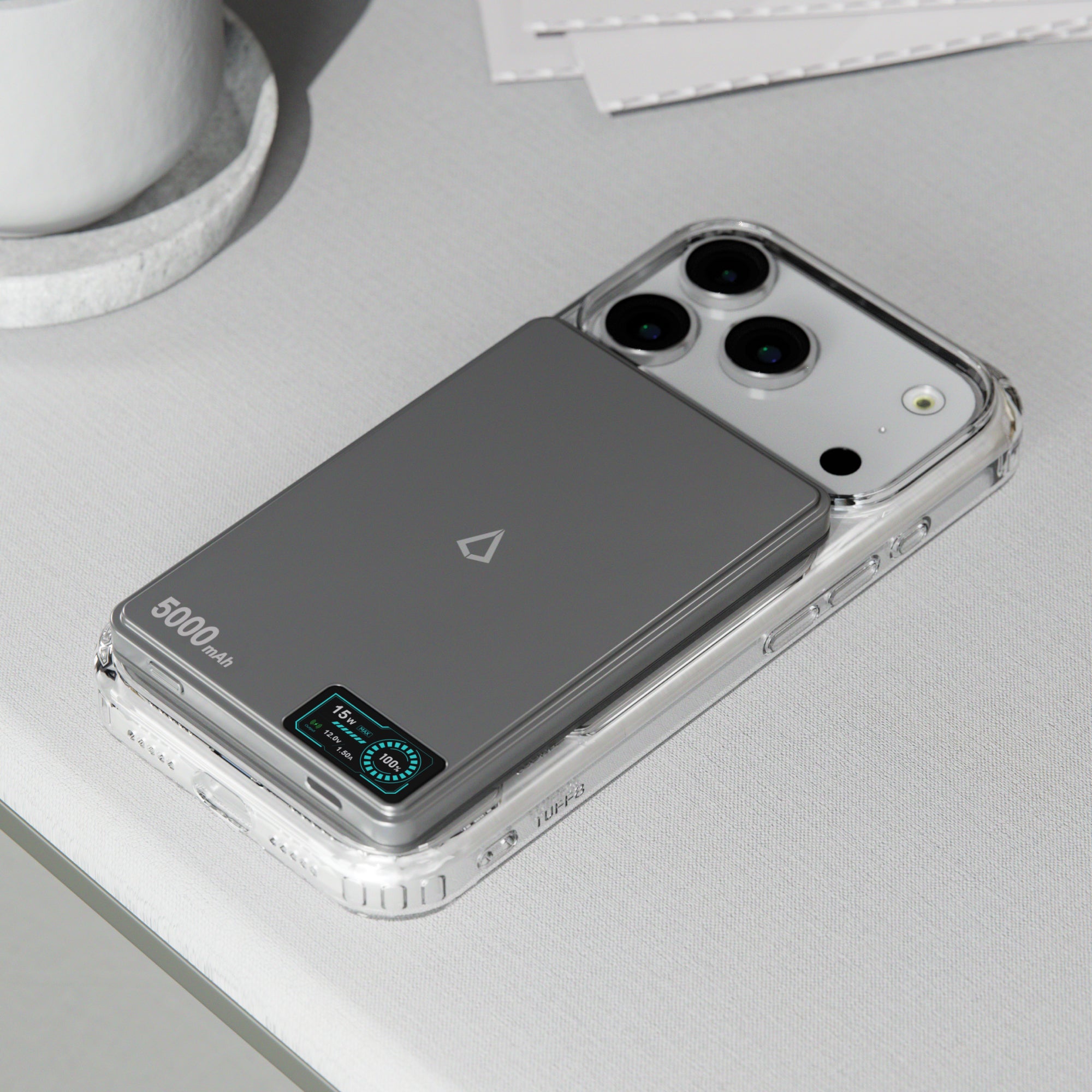 15W Slim Power Bank with Display (5,000mAh)