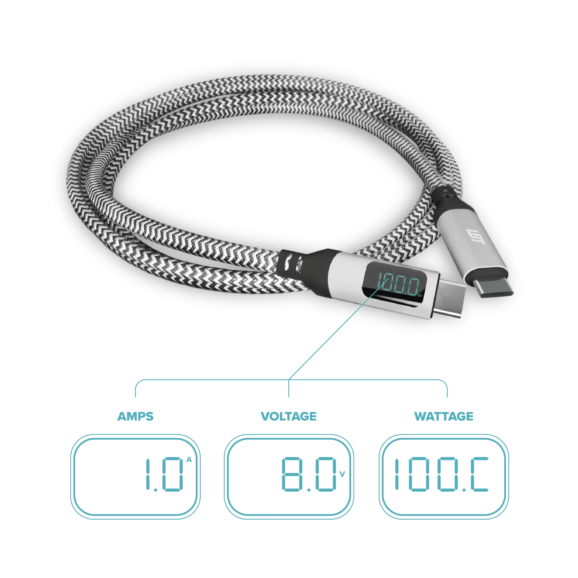 6 Ft. Powerview Braided Cable (USB-C to USB-C) (20 Gbps/100W)