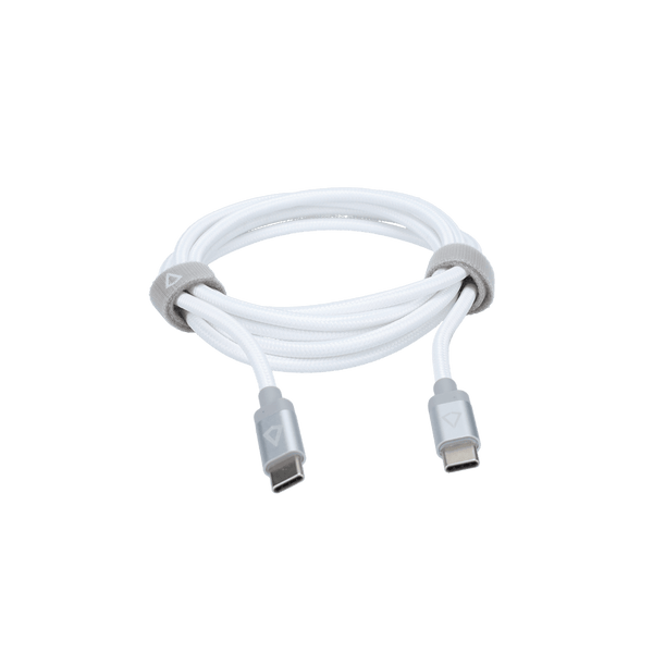 5 Ft. Braided White Cable (USB-C to USB-C)