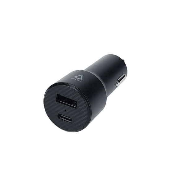 20W Dual Port Car Charger with 4ft Cable (USB-C to C)