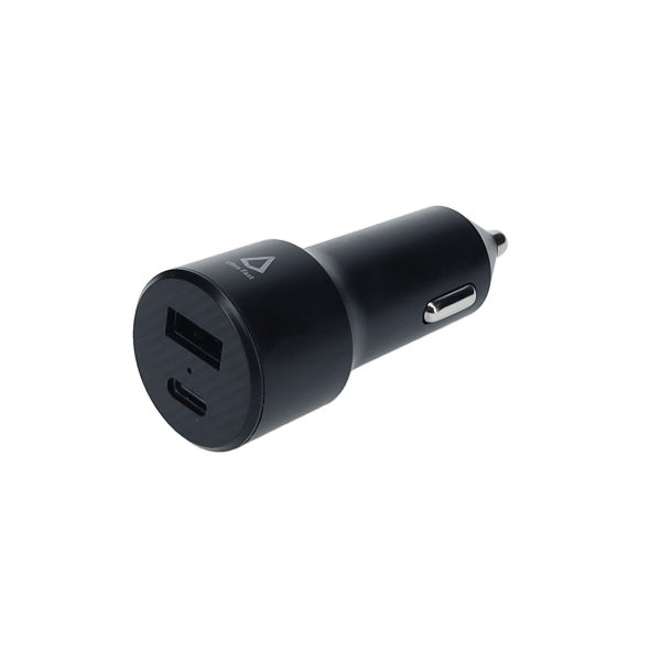 20W Dual Port Car Charger with 4ft Cable (USB-C to C)