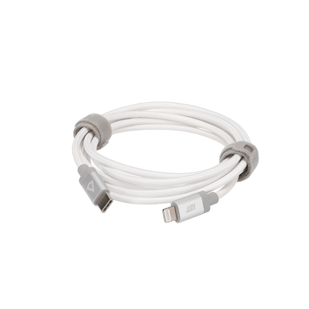 5 Ft. Braided White Cable (USB-C to Lightning)