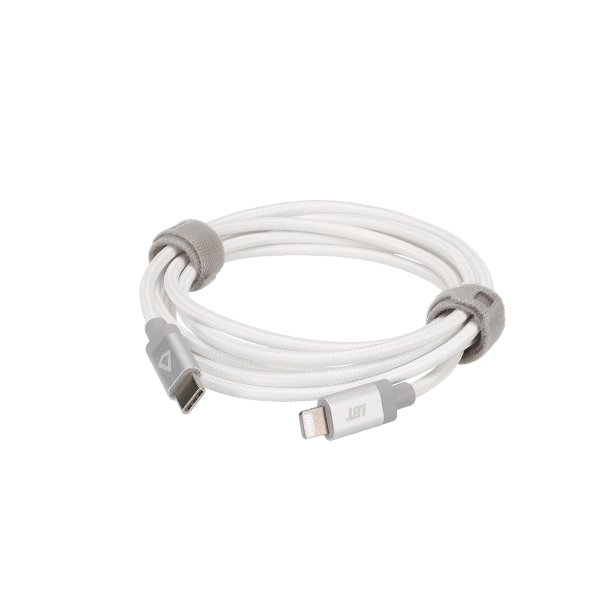 5 Ft. Braided White Cable (USB-C to Lightning)