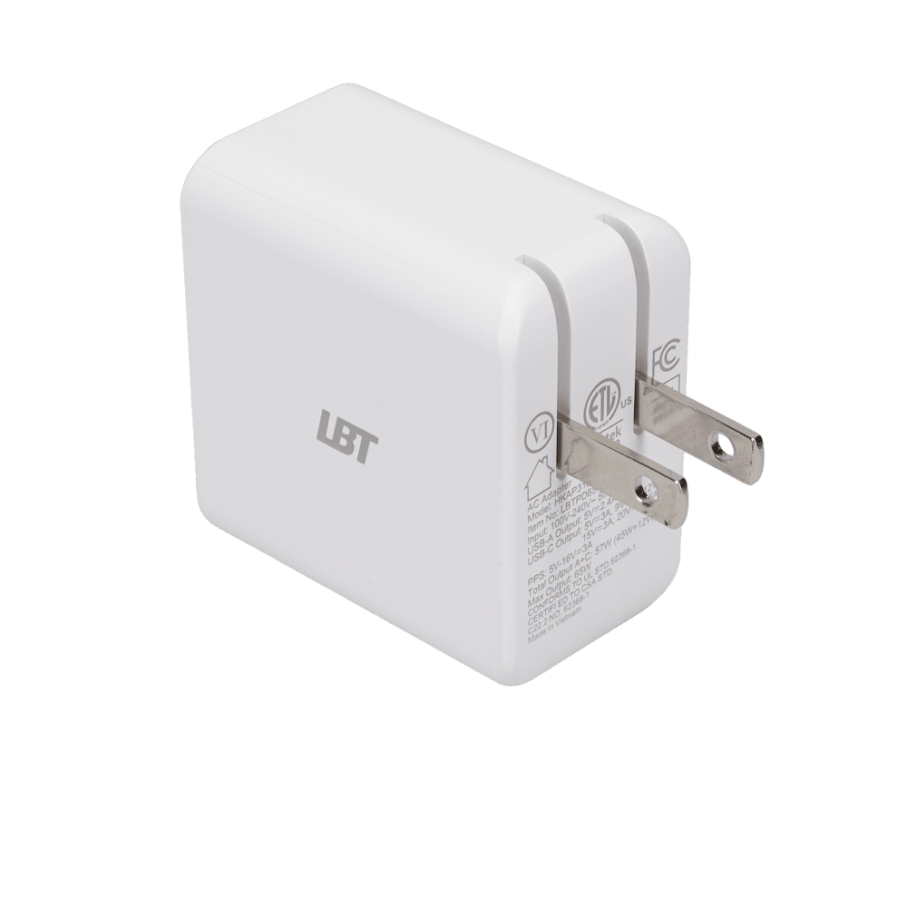 65W Dual-Port GaN PD Wall Charger (MiNi)