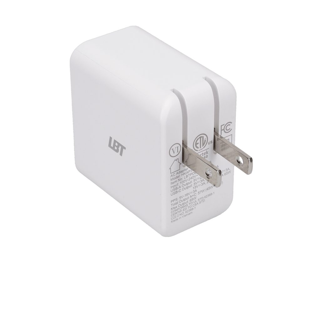 65W Dual-Port GaN PD Wall Charger (MiNi)