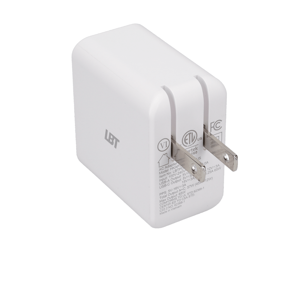 65W Dual-Port GaN PD Wall Charger (MiNi)