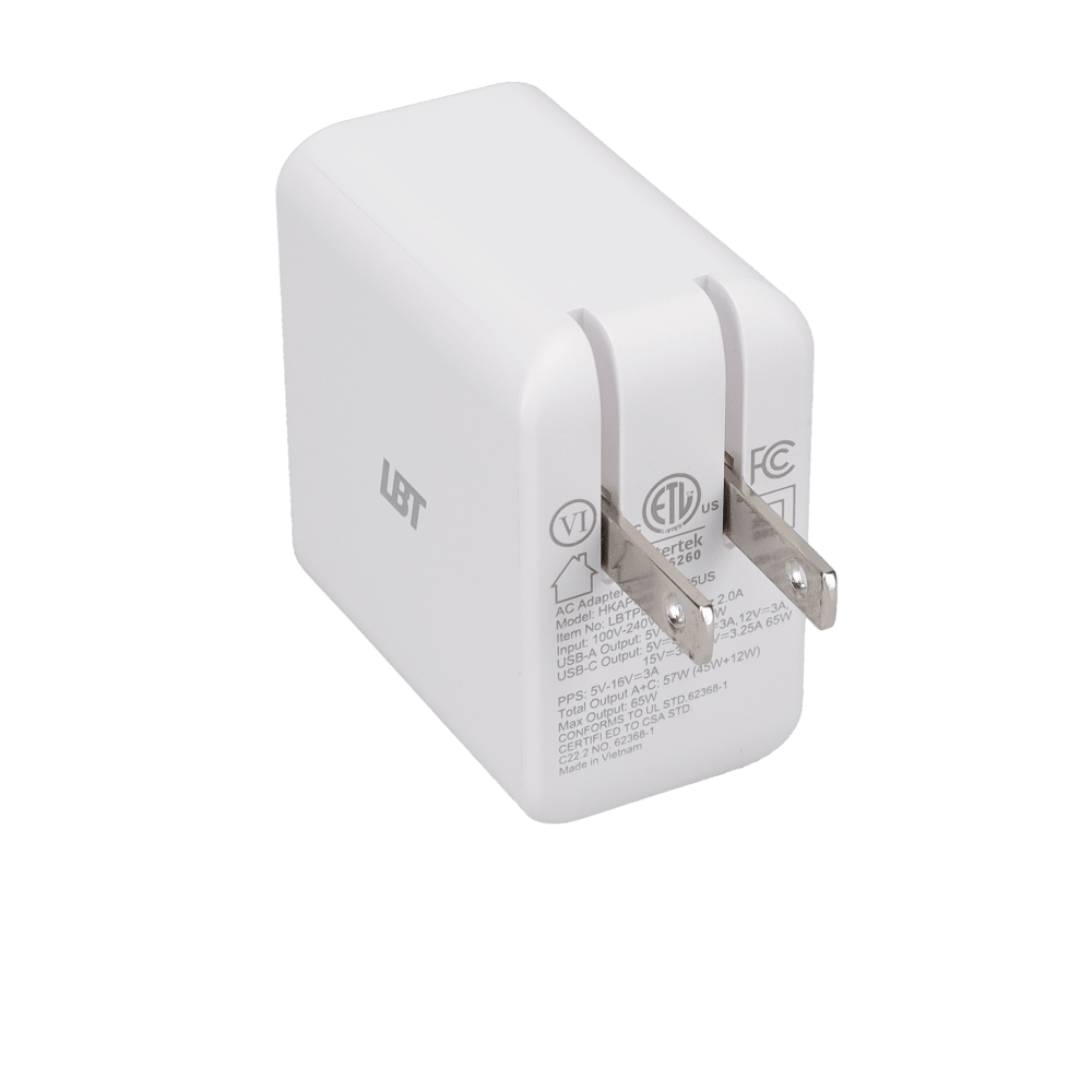 65W Dual-Port GaN PD Wall Charger (MiNi)