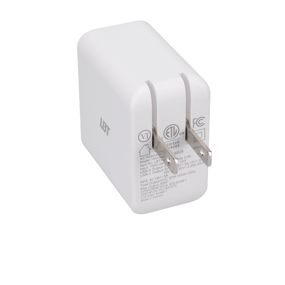 65W Dual-Port GaN PD Wall Charger (MiNi)