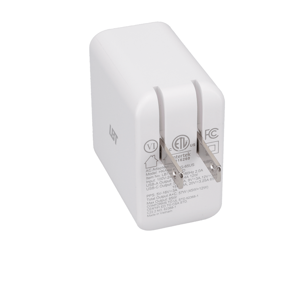 65W Dual-Port GaN PD Wall Charger (MiNi)
