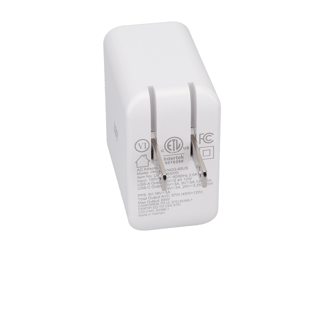 65W Dual-Port GaN PD Wall Charger (MiNi)