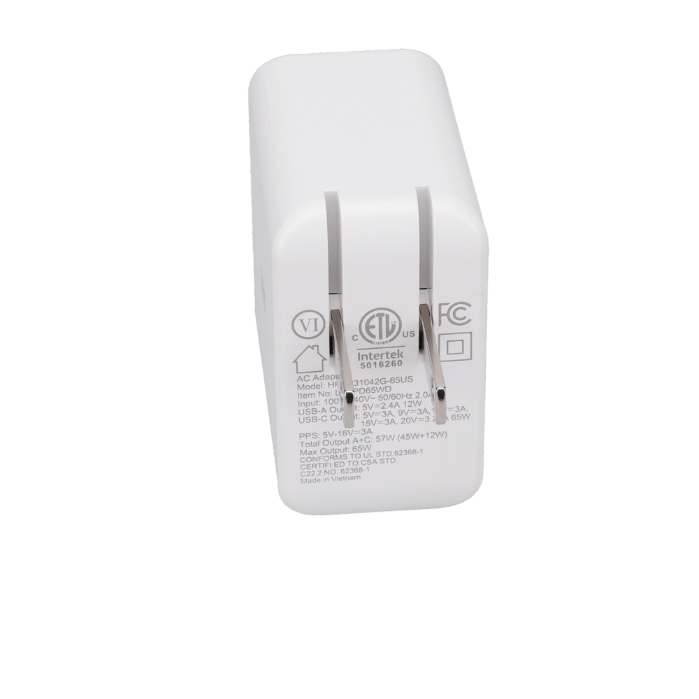 65W Dual-Port GaN PD Wall Charger (MiNi)
