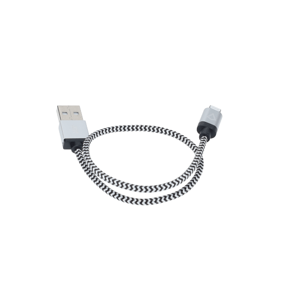 1 Ft. Braided Cable (USB-A to Lightning Cable)