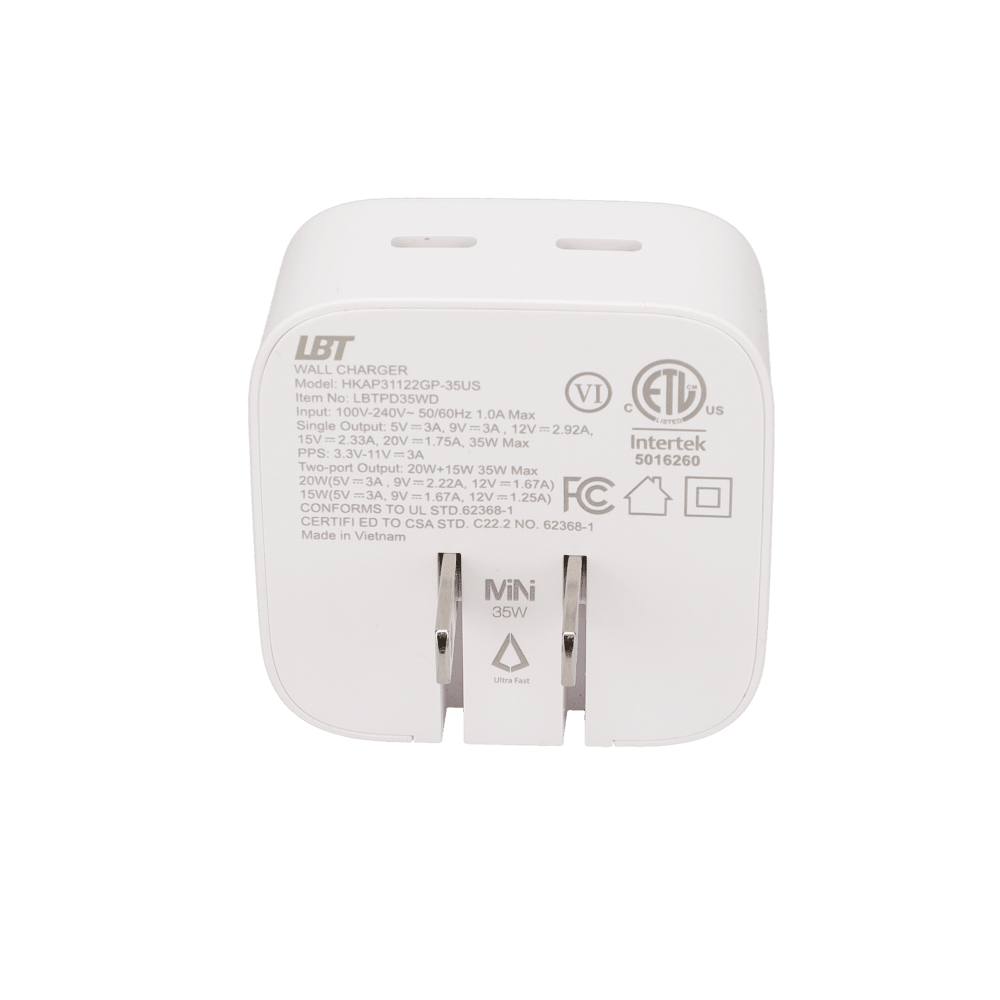 35W Dual-Port GaN PD Wall Charger (MiNi)